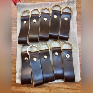 Lot of 10 Leather keychains